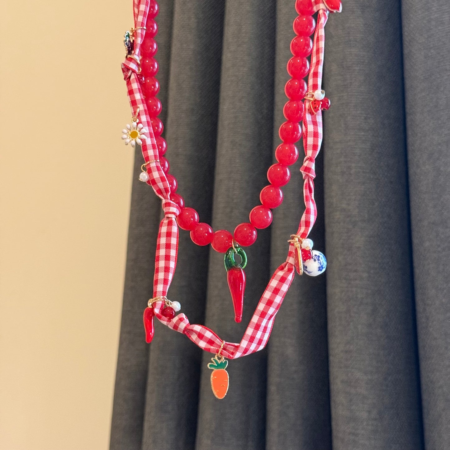 630 “CEREZA” Collar de cuentas