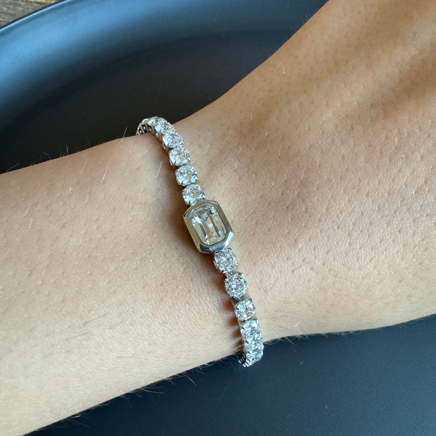 "ESTEFANIA" Pulsera plateada