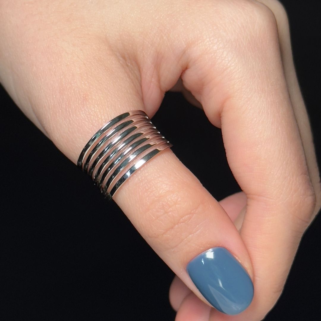 "AFRICA" Anillo plateado