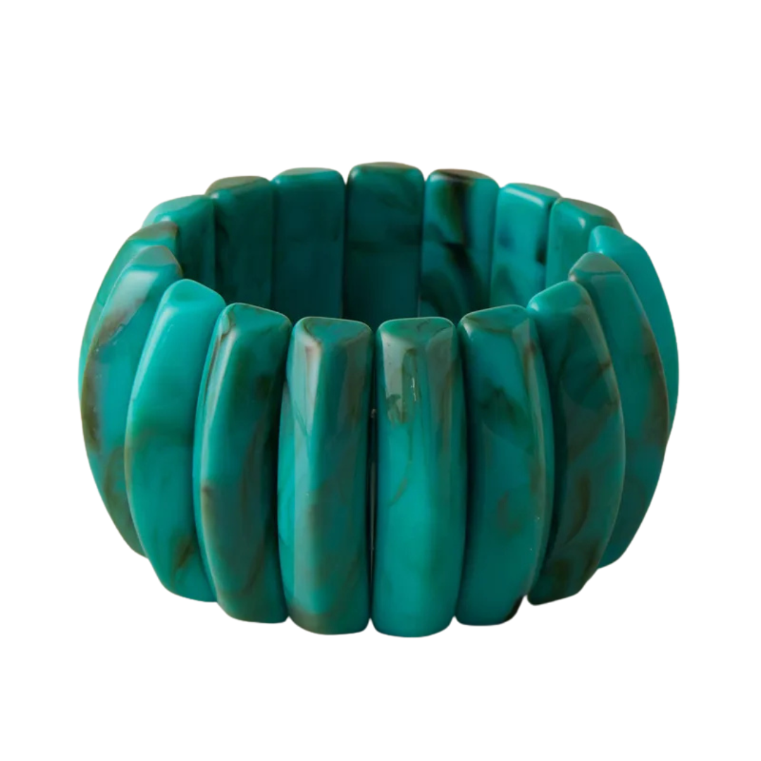 757 "BAMBOO" Pulsera azul