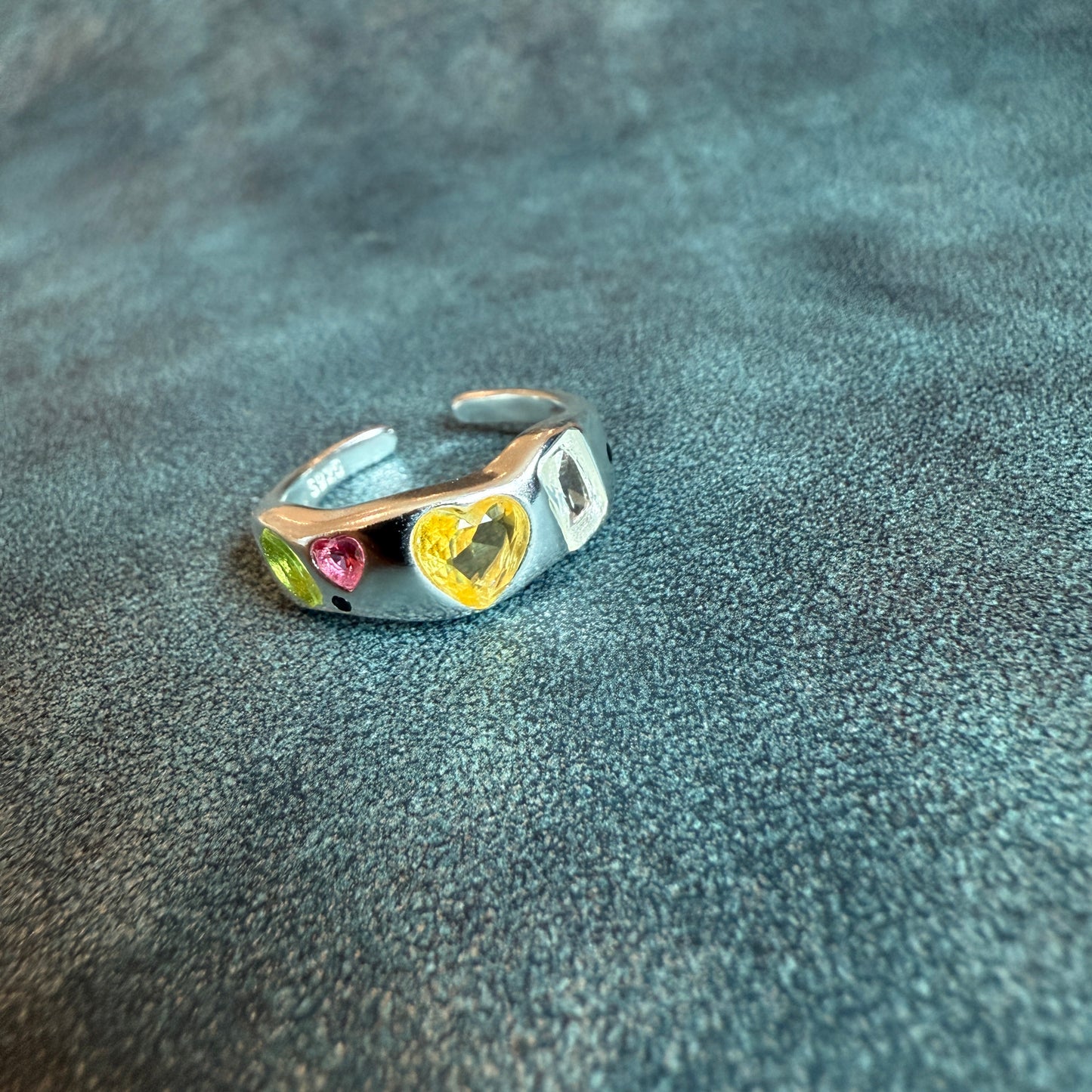 589 “EVE AMARILLO” Anillo plata