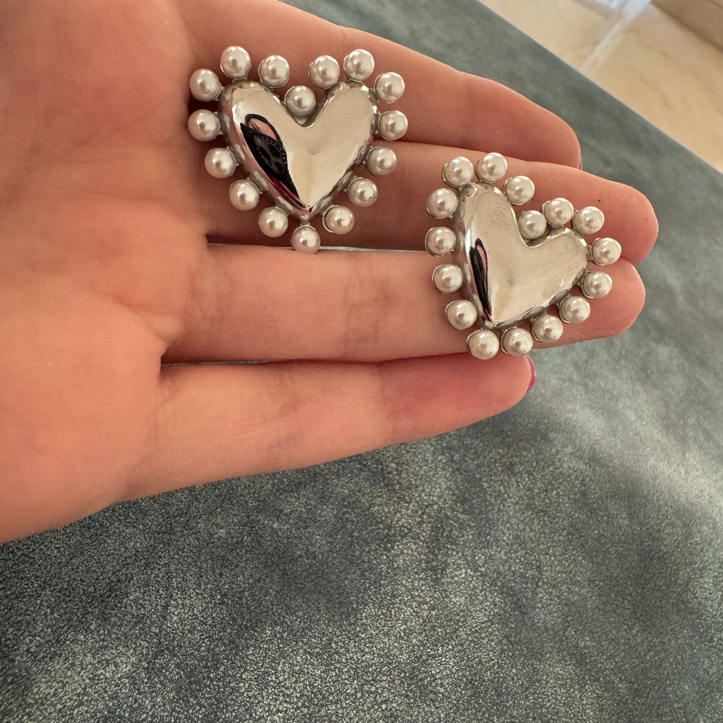 "RENATA" Aretes plateados