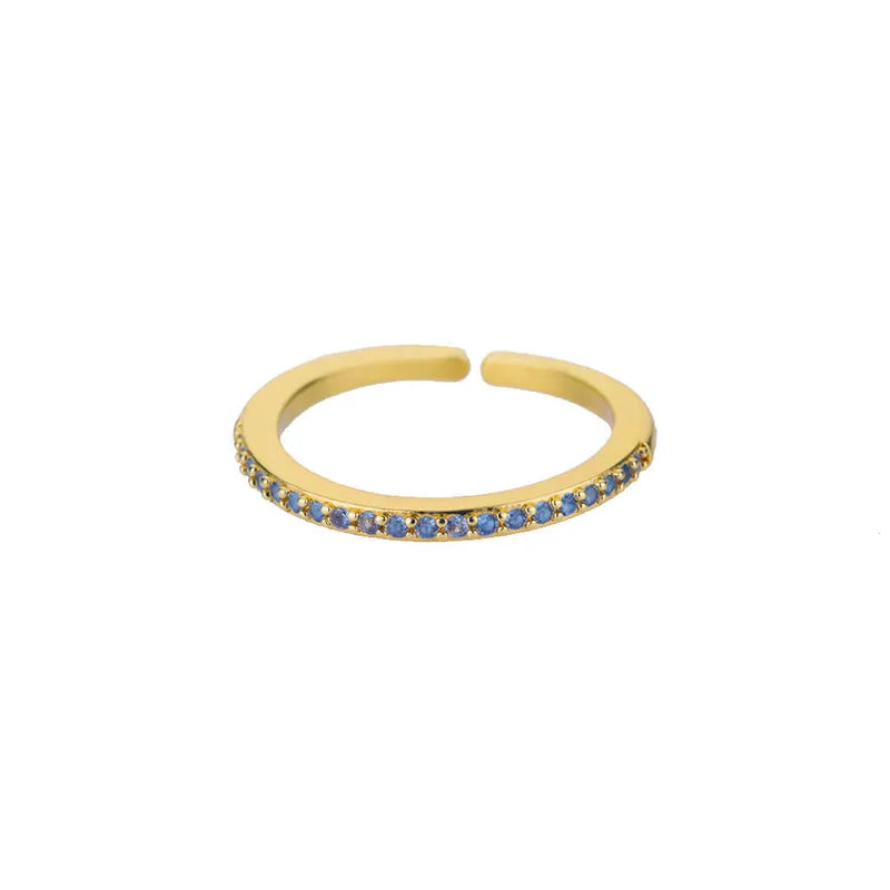 749 "SANSA AZUL" Anillo dorado