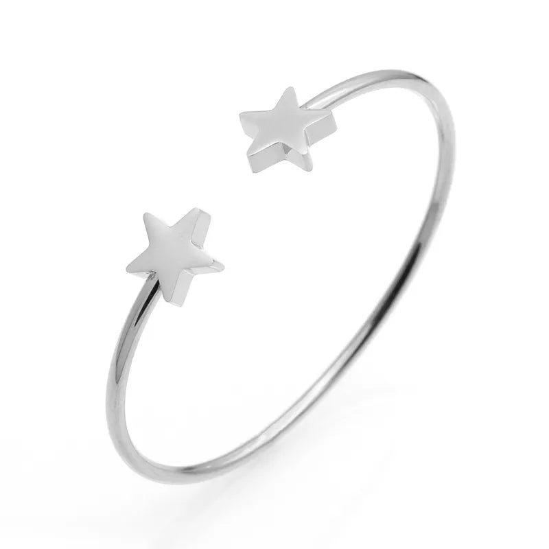 766 "ESTRELLA" Pulsera plateada