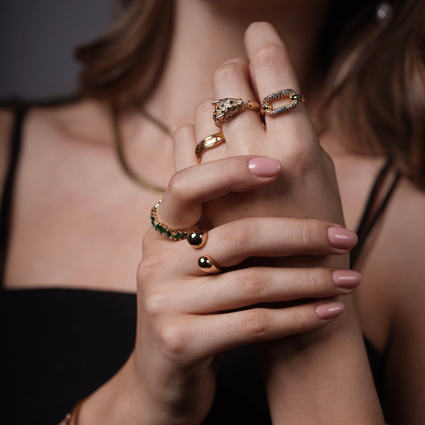 "ROMI" anillo dorado