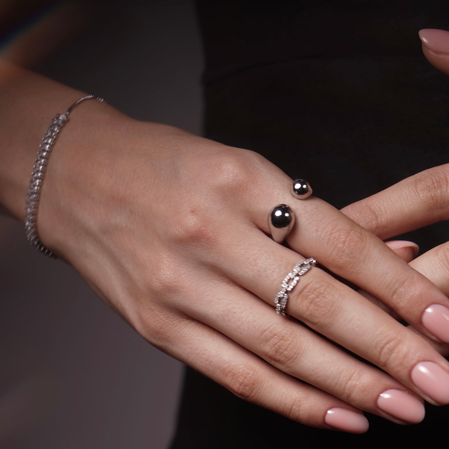 "ROMI" anillo plateado