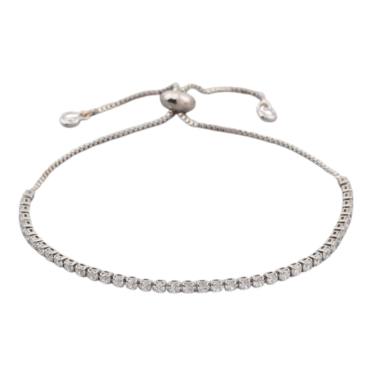 826 "IRENE BLANCA" PULSERA PLATEADA