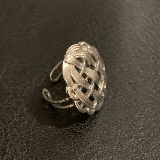 510 "CROCHET" Anillo plateado