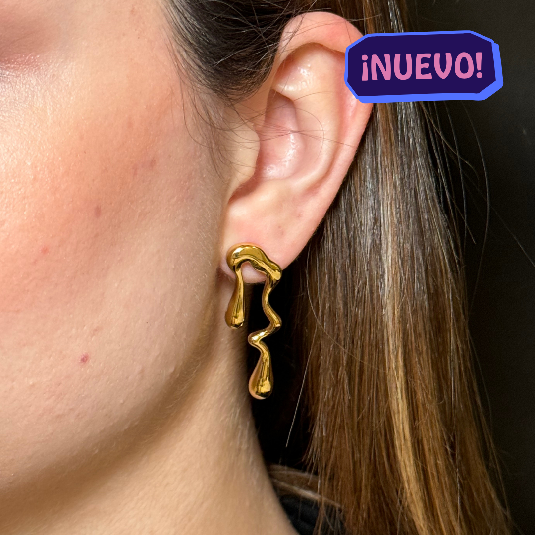 "PETRA" Aretes dorados