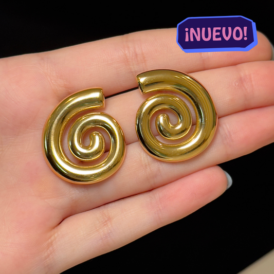 "CARACOLA" Aretes dorados