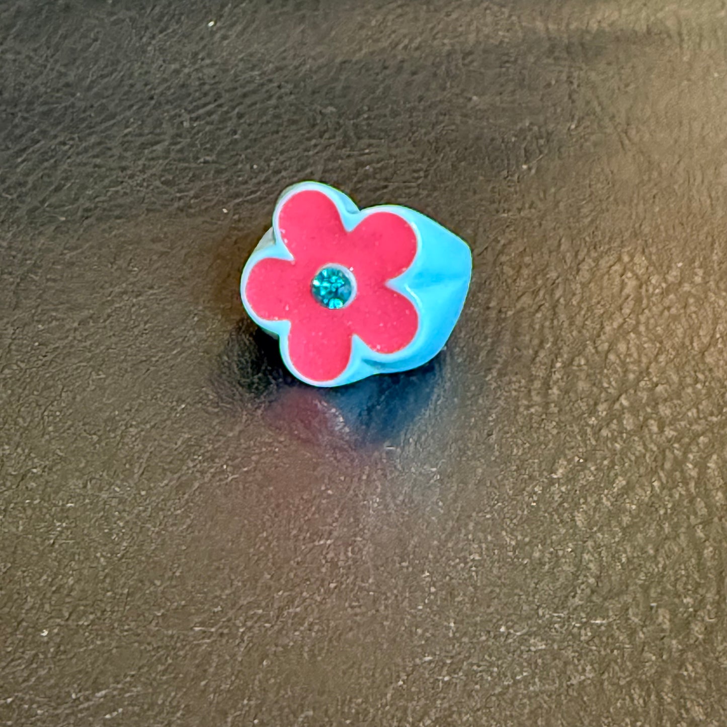 635 “FLOR POP” Anillo celeste