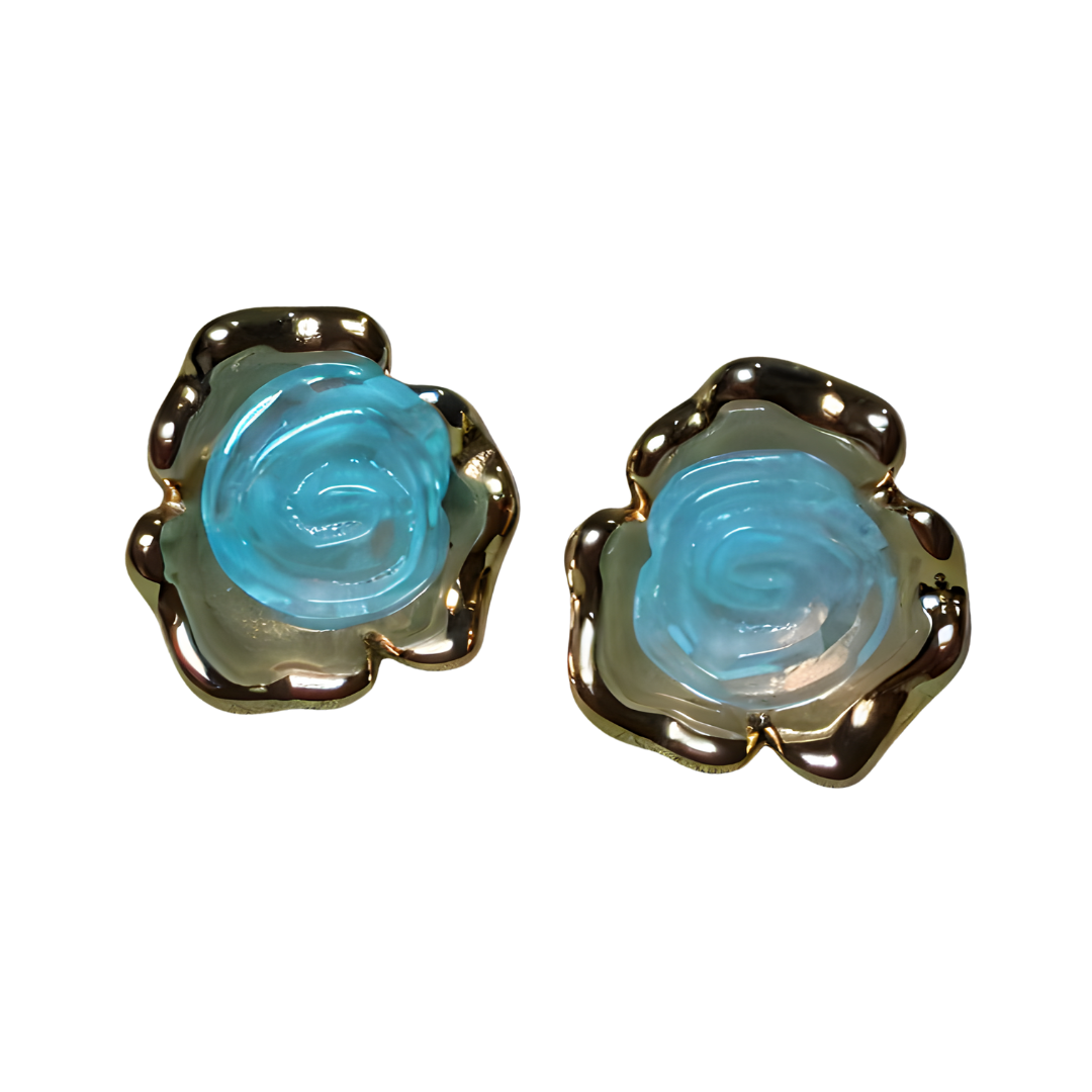 777 "KARLA BLUE" Aretes dorados