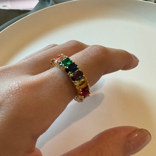 “VALENTINA RAINBOW” Anillo dorado