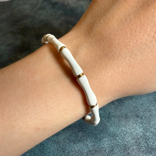 610 “HUESOS” Brazalete blanco