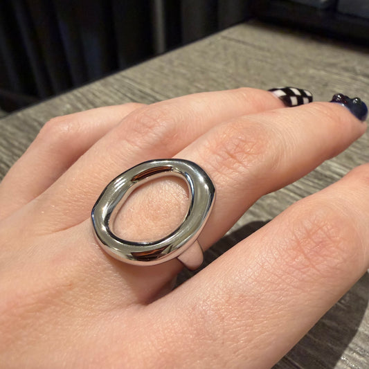 “DIANE CH” Anillo plateado