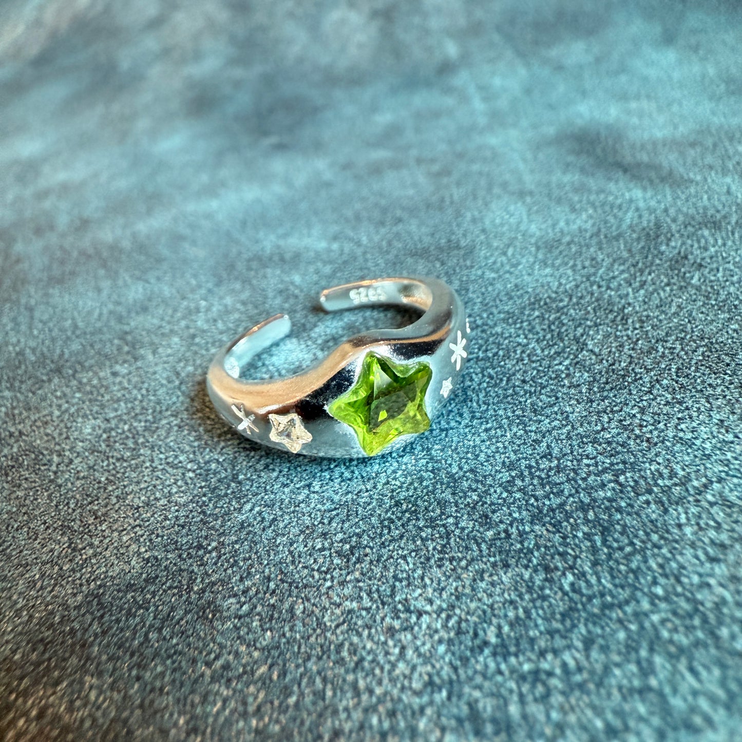 590 “EVE VERDE” Anillo plata