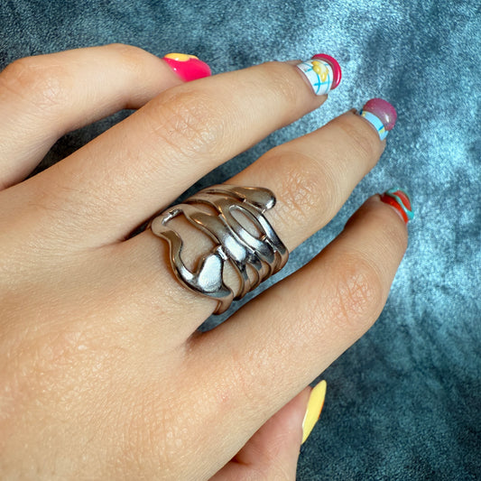 596 “TIERRA” Anillo plata