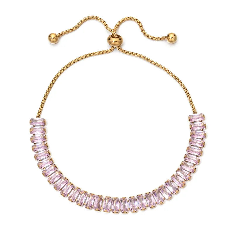 769 "MONSERRATH ROSA" Pulsera dorada