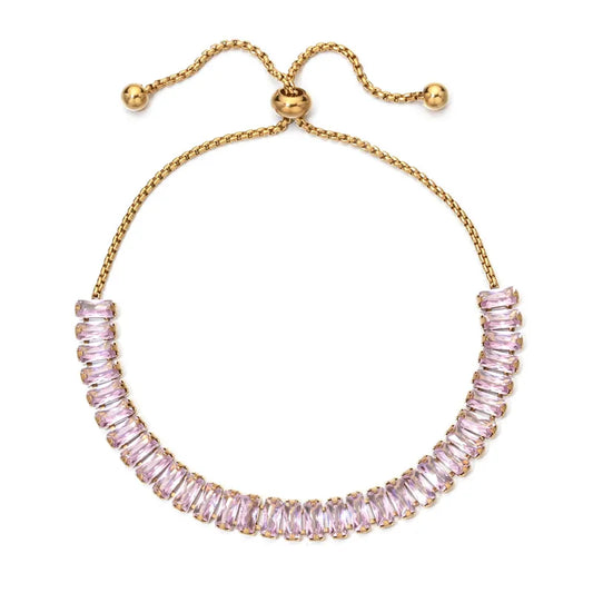 769 "MONSERRATH ROSA" Pulsera dorada