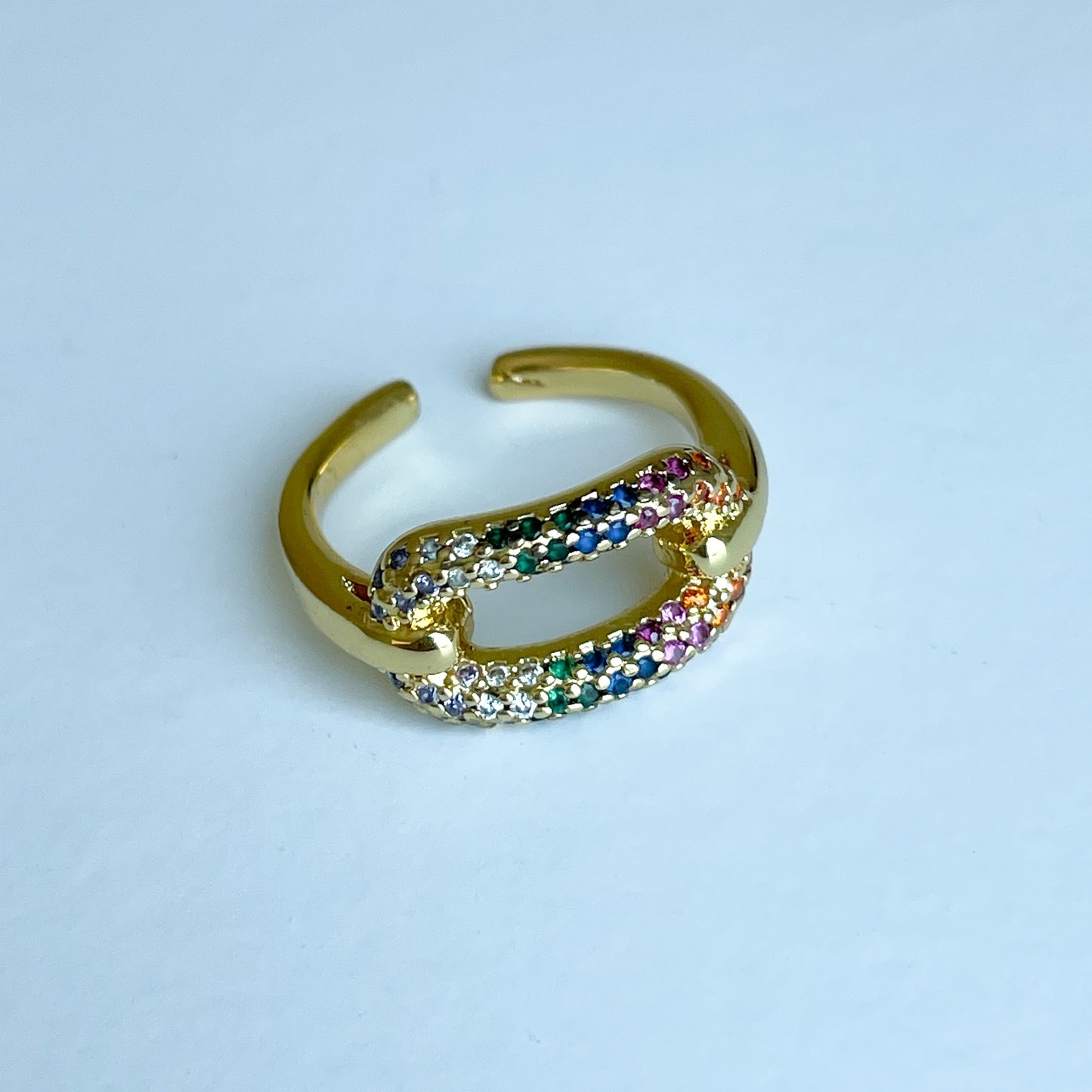 "CHANTAL RAINBOW" anillo dorado