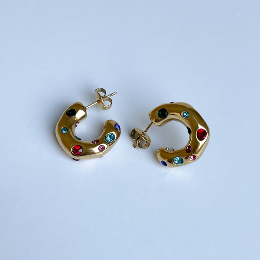 "GRANADA RAINBOW" aretes dorados