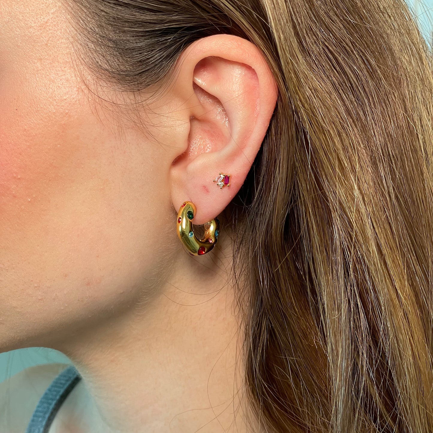 "GRANADA RAINBOW" aretes dorados